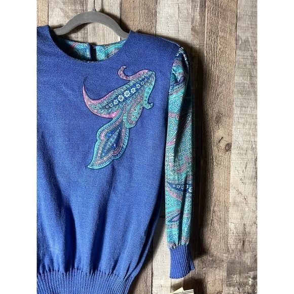 Vintage Anthony Sicari Knit Sweater 80s NWT - Picture 2 of 7